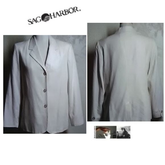 Sag Harbor New Cream Blazer Size 14 - Picture 1 of 6